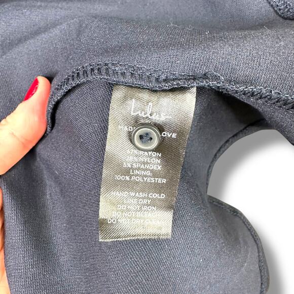 Lulus NWOT Londa Dark Navy Blue Halter Neck Trumpet Bodycon Knit Midi Dress XS - Picture 10 of 10